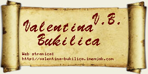 Valentina Bukilica vizit kartica